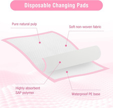 100 Pack Disposable Changing Pads 13 X18 in Baby Incontinence Super Absorbent