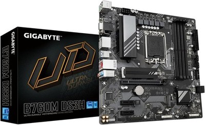 GIGABYTE B760M DS3H Sockel LGA1700 µATX DDR5 12./13./14. Gen 2×M.2 2.5GbE LAN