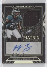 2019 Panini Obsidian Matrix Material 38/75 Malcolm Jenkins #MMA-MJE Auto 1cw4
