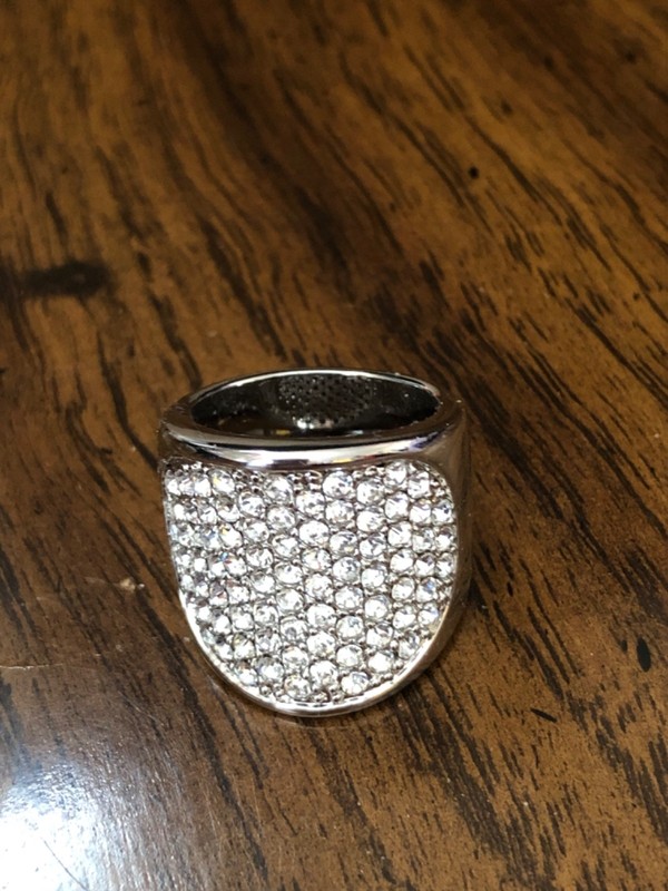 Nolan Miller GORGEOUS  Statement  Ring - Clear Crystals - Size 7  - NEW!