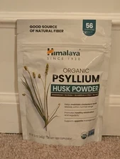 Himalaya Organic Psyllium Husk Powder 12 oz Unsweetened * SEALED Exp 12/2026