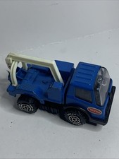 Vintage Blue  White Metal Tonka Wrecker Tow Truck Steel
