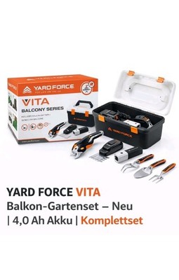 Gartenwerkzeug-Set Yard Force Vita 6-teilig mit 4 V-Akku Elekto Gartenschere