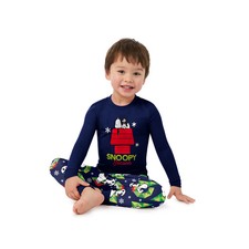 Peanuts Snoopy Unisex Toddler Matching Family Pajamas Top and Pants Set SZ 5T