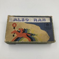 Gioco da tavolo vintage Chad Valley anche corsa cavalli in legno con scatola