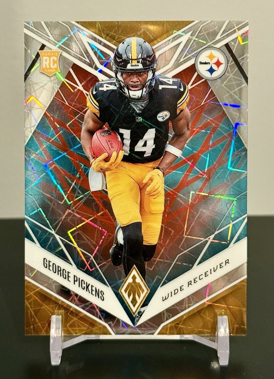 2022 Panini Phoenix - Rookies George Pickens #123 Fire & Ice Lazer /50 (RC)