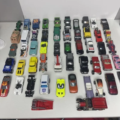 Vintage ~ Hot Wheels 52 LOT zufällige lose Autos/LKW ~ Druckguss - Bild 1 von 4