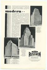 Russwin Hardware Spirit of Modern Progress in Designs 1930 Vintage Ad  