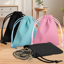 50Pcs Velvet Gift Bags Drawstring Jewelry Pouches Candy Wedding Party Favors