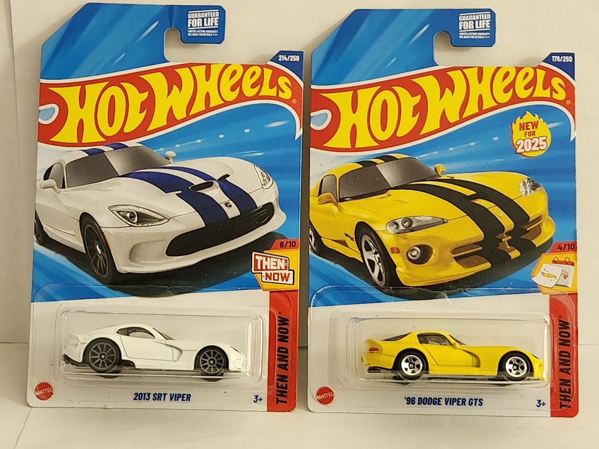 Hot Wheels Lot Of 2 Dodge Viper 96 Dodge Viper GTS & 2013 SRT