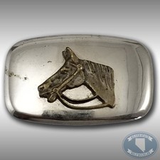 Vintage Belt Buckle Small Horse Head Western Shiny Made In The USA Gift