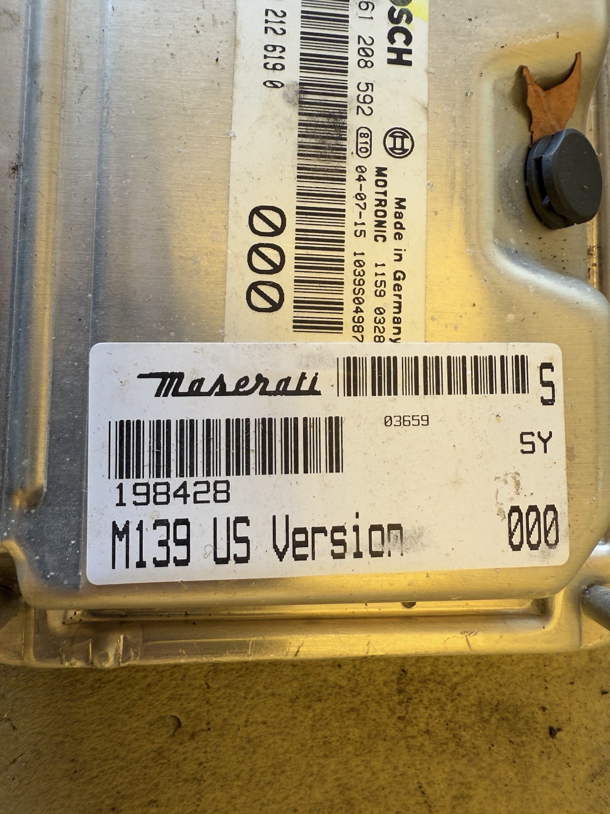 04-11 Maserati Quattroporte M139 4.2L ECU Engine Control Module 0261208592 Oem 