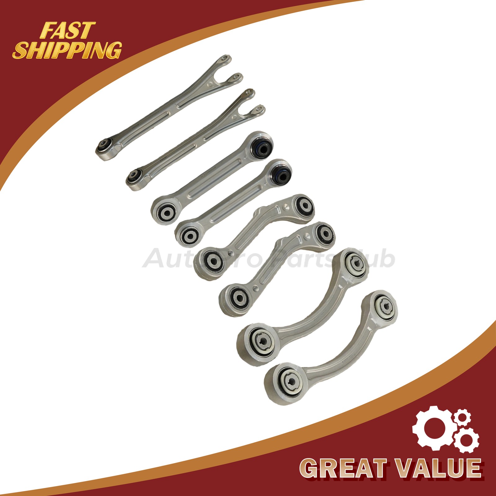 NEW 8PCS Fit Maserati Ghibli Quattroporte 14-16 Rear Suspension Control Arm Set