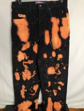 Empyre Relax Corduroy Pants Mens 28 Black Acid Wash Baggy Loose Skater Punk 90s
