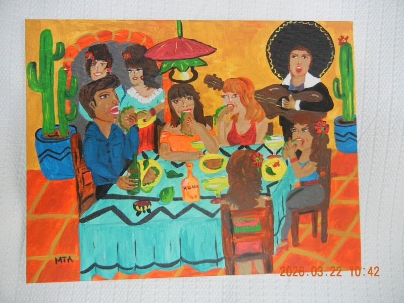 Taco Painting 9x 7 inch Original one of a kind Acrylic on canvas panel