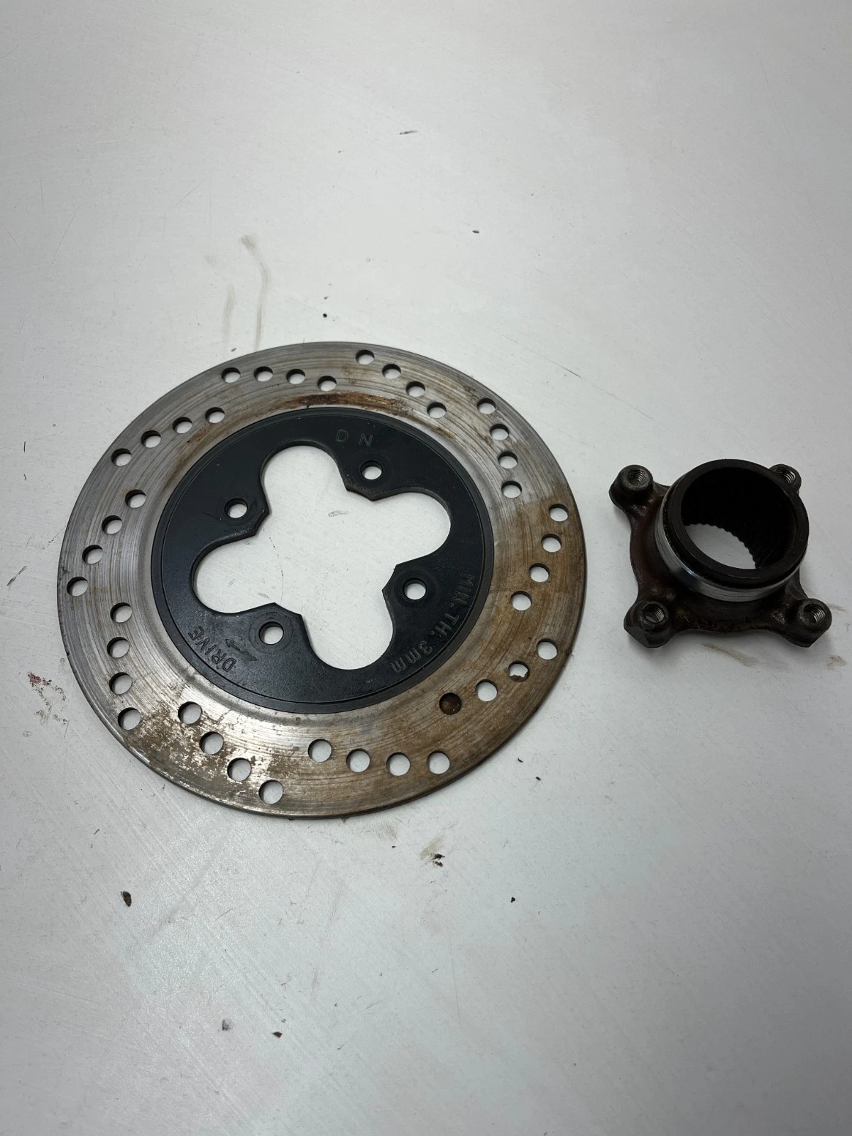 86 1986 Honda ATC350X Atc 350 x OEM Rear Back Brake Rotor Disc Hub