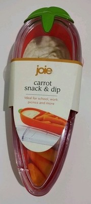 Joie SNACK AND DIP 2 Abschnitte Karotte Snack Behälter Kinder Brotdose Schule