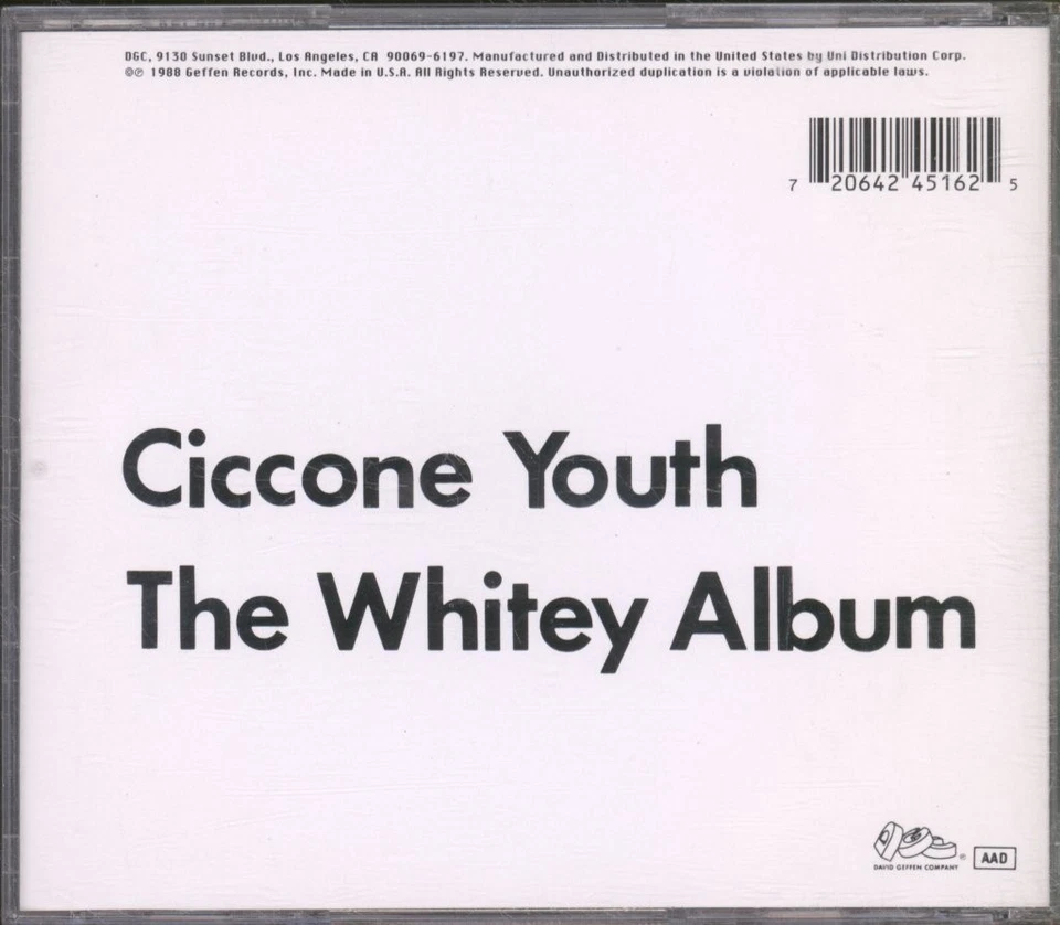 Ciccone Youth Whitey Album CD USA DGC 1995 DGCD24516 - Bild 2 von 2