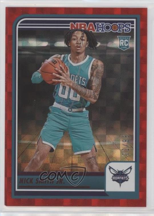 2023-24 Panini NBA Hoops Rookies Hyper Red 32/99 Nick Smith Jr #235 im4