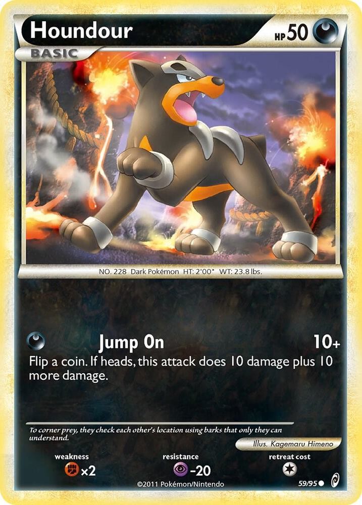 Houndour #59/95 Call Of Legends Common Pokemon TCG HP