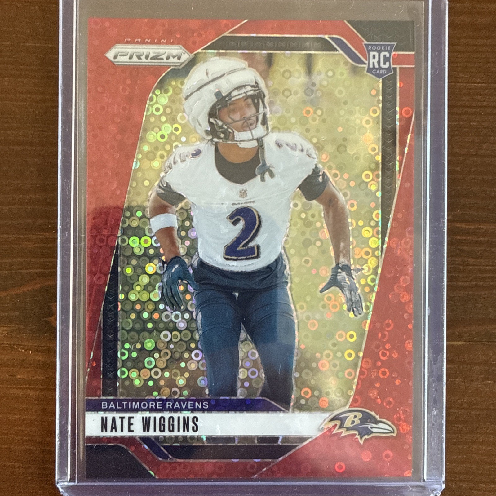 2024 Panini Prizm - Rookies Nate Wiggins #380 Red No Huddle Prizm /75 (RC)