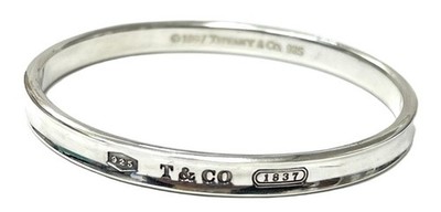 アクセサリー Tiffany Silver Foop Narrow Bangle 925 TIFFANY & Co.1837 Narrow Bangle Bracelet Sterling Silver 925
