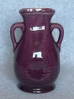 Early Haeger Pottery No. 506A vase 7" EX Rare gloss purple glaze Late 1920's