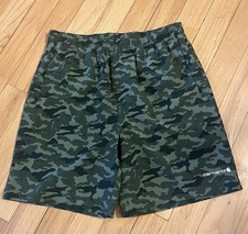 Carhartt Boys Camp Green Pull On Shorts Pockets Medium New Spring 26 Sample