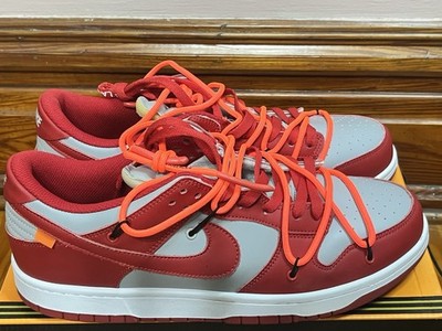 Off-White Nike Dunk Low in University Red 2019 style code of CT0856-600 SIZE 13 