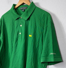 Retro The Masters Collection Polo Shirt Pique Green Short Sleeve Solid Golf XL