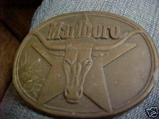 HR Solid Brass Marlboro Philip Morris Steer Belt Buckle