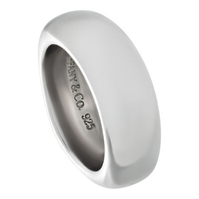 Tiffany & Co. 2003 wide square smooth band ring in sterling silver