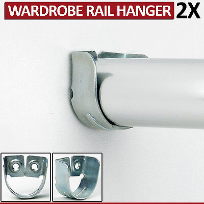 Chrome Garde-robe Rail De Montage Standard Fin Centre Socket Support Tube Support Chrome Garde-robe Rail De Montage Standard Fin Centre Socket Support Tube Support