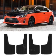 For Scion TC 2005-2016 4Pcs Black Front+Rear Wide Splash Mud Guards Flaps Fender