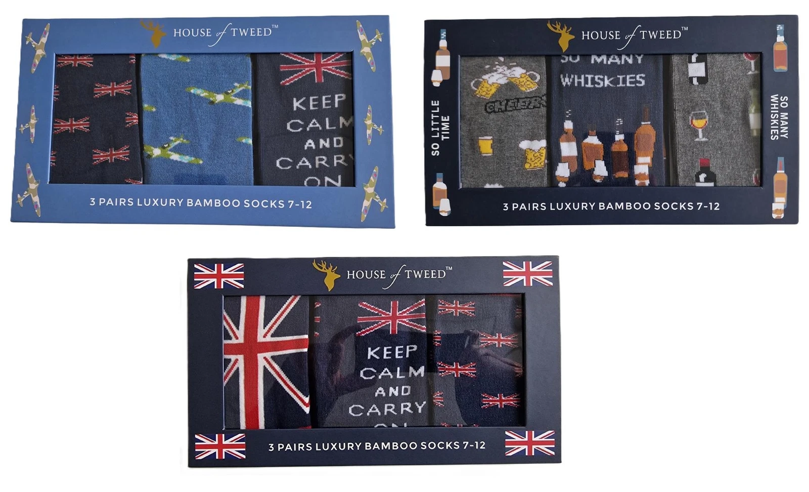 Mens House Of Tweed Luxury Premium Bamboo Sizes 7 to 12 Novelty socks