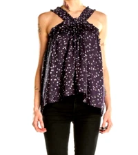 Express Women’s Size S Purple Floral Tank Top Blouse Crop Festival Cottage Fairy