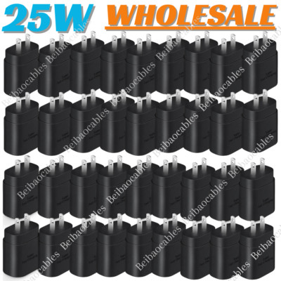 25W Type C USB-C Super Fast Wall PD Charger Block For Samsung S20 iPhone 15 Lot