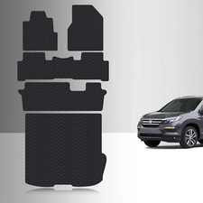 Toughpro Full Set Floor Mats Black For Honda Pilot All Weather 2009-2015