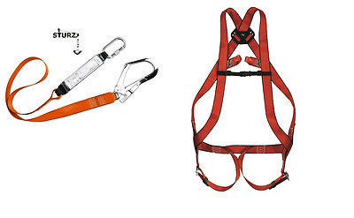 SET Basic Plus + Falldämpfer Auffanggurt Klettergurt Fallschutz Absturzsicherung
