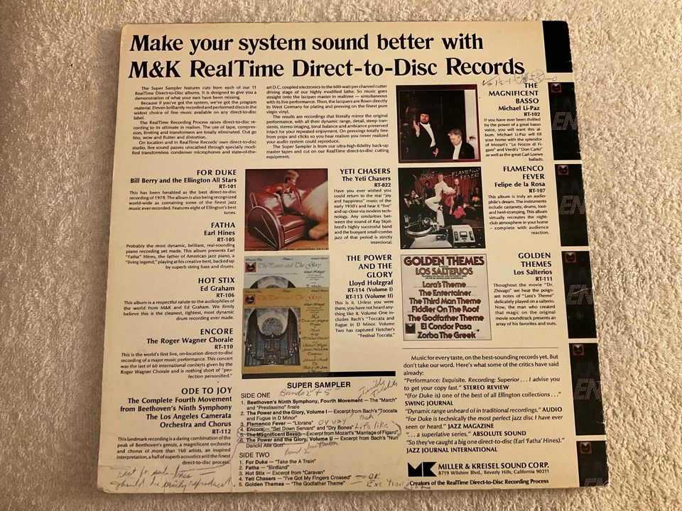 M & K RealTime Records Super Sampler (M-) - Image 2 of 3