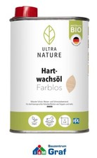Ultra Nature Huile de Cire Dure D'Abrasin, Bio, Vegan, 0,25 L, Blanc Ou Clear A