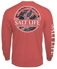 Mens Salt Life Paradise Seas Graphic Pocket L/S T-Shirt - XL & Large - NWT
