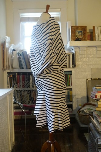 Junya Watanabe SS 18 CDG Asymmetrical Striped Dress XS-S NWOT @MetroBulotDodo - Picture 8 of 9
