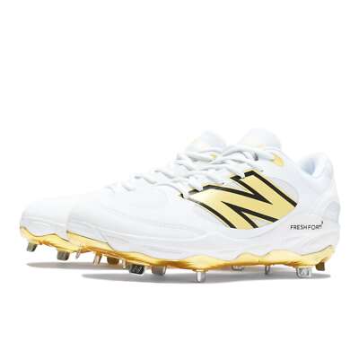 New Balance 3000 v7 Metal GS7 L3000GS7 Width 2E WHITE GOLD Baseball Cleats 