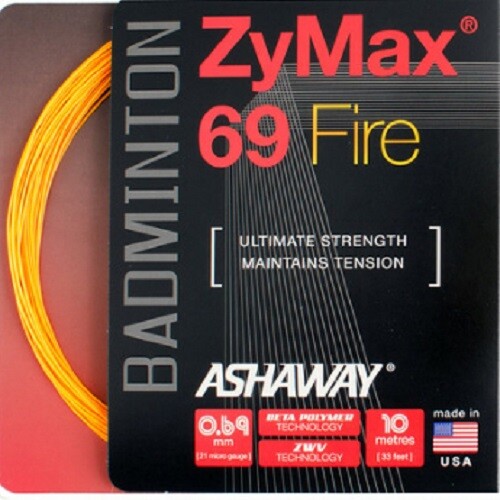 Струны для бадминтона Ashaway Zymax 69 Fire 10 м (33 фута) оранжевые