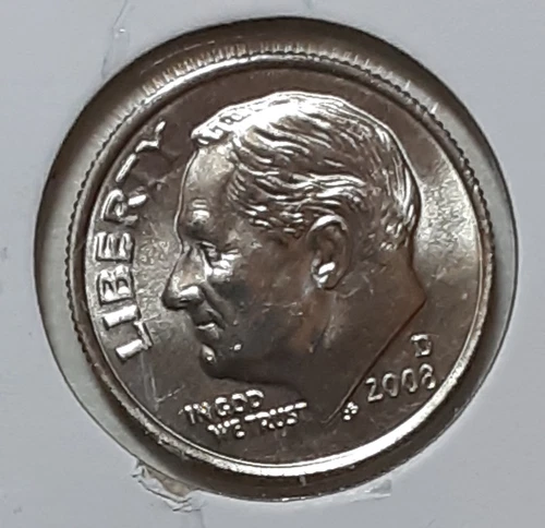 2008-P Roosevelt Dime — photo from the most recent tracked eBay sale