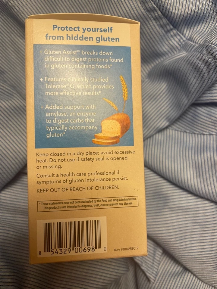 Suplemento enzimático dietético Me + My Gluten Assist caja 30 cápsulas Foto 2 de 3