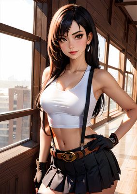 Tifa Lockhart Poster Anime Manga A4, A3 Art Geschenk Wand Pin Up, Final Fantasy
