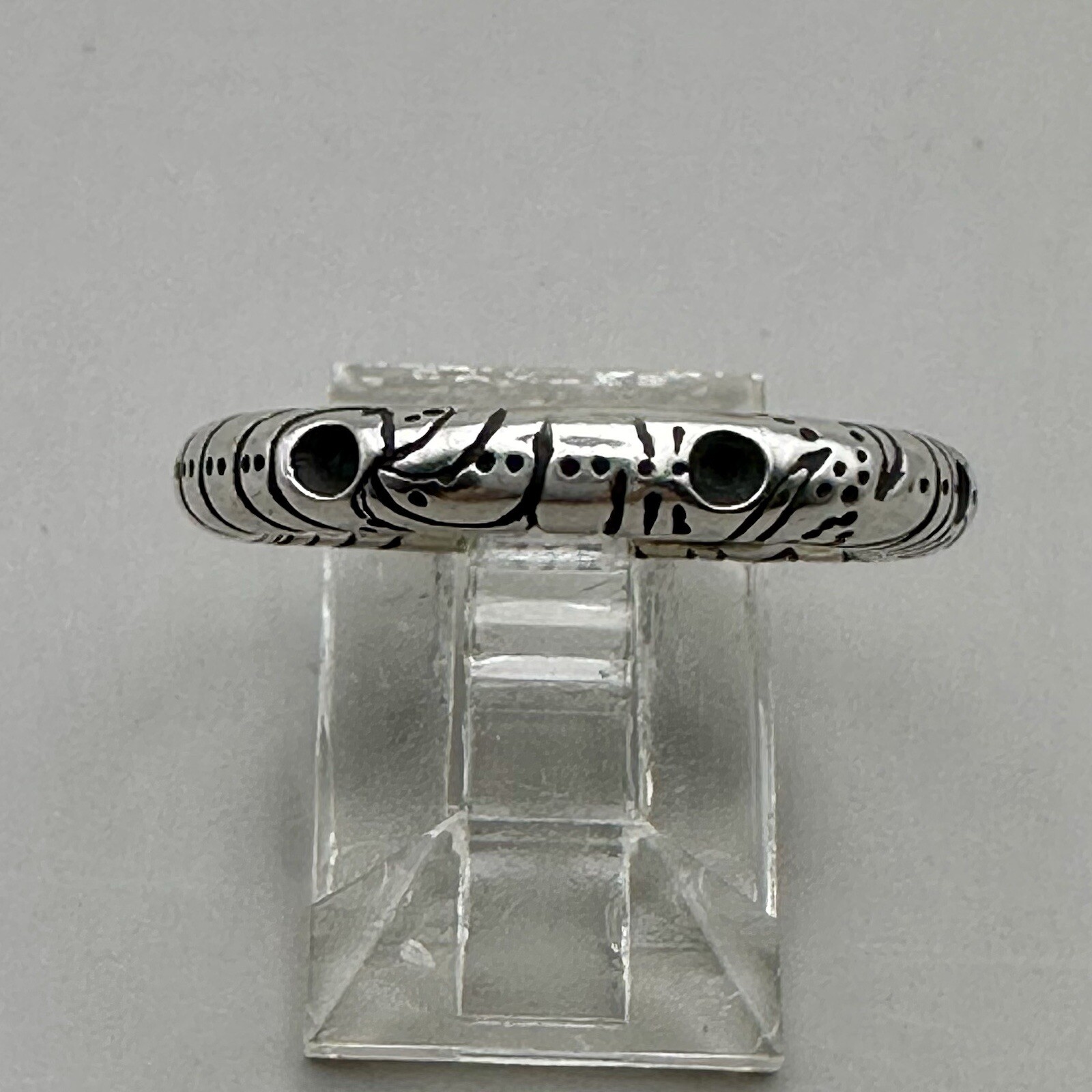 Artisan Boho Stackable Ring Signed Locke Sterling… - image 1