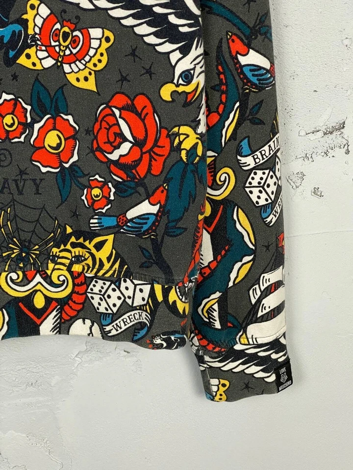 Толстовка женская Moschino с татуировкой круглым вырезом S AOP - Изображение 4 из 4